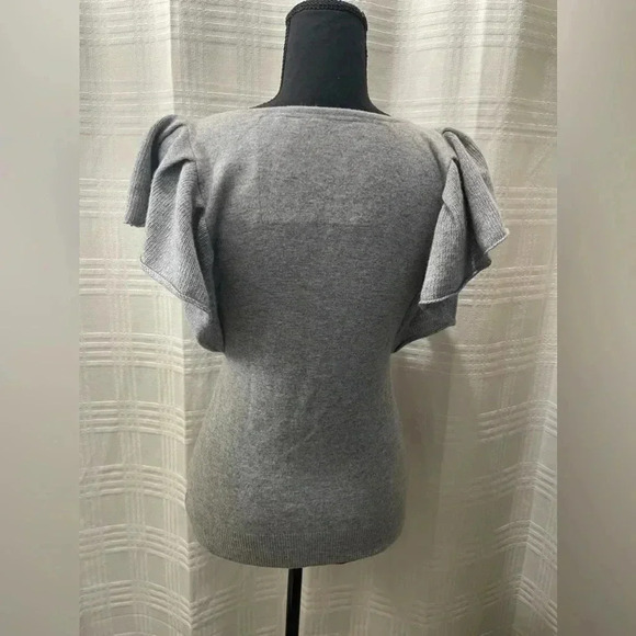 Robin ruffled sleeve wool angora mix shirt - Picture 3 of 7